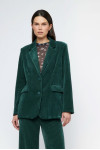 VELVET CORDUROY BLAZER AND TROUSERS GREEN 